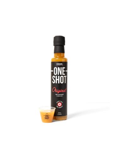 Steeps One Shot | Original | Organic Apple Cider Vinegar With Real Live Mother | Raw & Unpasteurised with Turmeric Ginger & More for Acid Reflux | 25 x Health Drink Shots