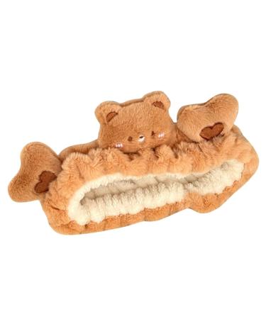 PLAFOPE Bear Face Wash Headband Make up Headbands Bear Headband Spa Hair Band Facial Headbands Spa Headbands Headband for Washing Face Skincare Headbands Makeup Headband