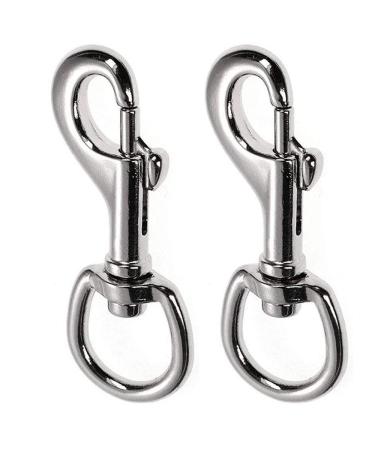 2 pieces of robust carabiner hooks dog leash silver swivel hook buckle powers of the powers of the carabiner hook for dog leash mountaineering keychain buckle for pets
