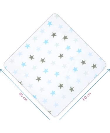 Baby Swaddle Wrap Blanket - Newborn Cotton Swaddling Sleeping Bag 0-3 Months (Blue Stars) - Buy Online on SooperMarket.com