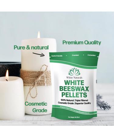 Buy Pure White Beeswax Pellets - 1 lb Cosmetic Grade Triple Filtered for DIY Lip Balms Lotions & Candles | Natural & High Quality - Buy Online on SooperMarket.com