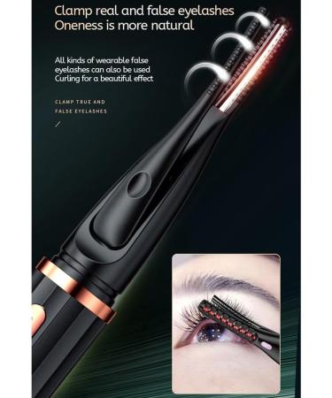 Heated Eyelash Curler Clip - USB Infrared Electric Makeup Tool for Perfect Curls - Buy Online on SooperMarket.com