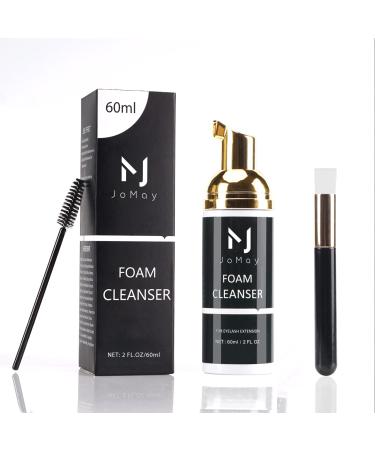 M J JOMAY Eyelash Extension Shampoo / 2 fl.oz / 60ml /Paraben & Sulfate Free Safe Makeup Remover/Wash for Extensions & Natural Lashes/Professional & Self Use 2 Fl Oz