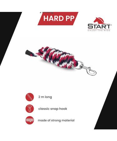 Shop Connection Trick for Horses & Ponies - 2m Hard PP Rope with Classic Carabiner Hook (Pink/Marine/White) - Buy Online on SooperMarket.com