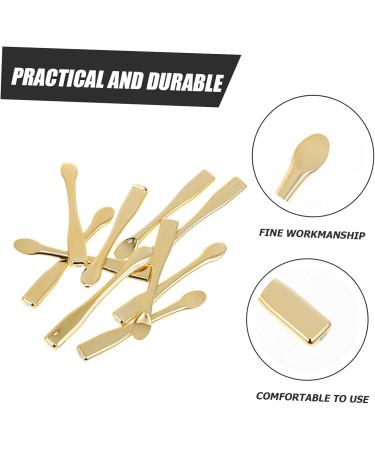 FRCOLOR 10pcs Gold Mini Facial Cream Spoons - Makeup & Cosmetic Spatula Set for Masks & Creams - Buy Online on SooperMarket.com