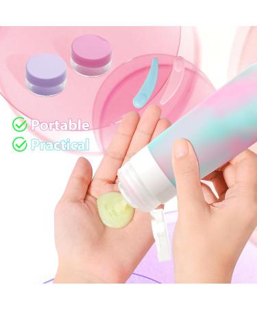 Heymkgo Silicone Travel Bottles Set - 5 Pack 90ml Refillable Squeeze Travel Containers for Easy Filling - Perfect for International Travel - Buy Online on SooperMarket.com