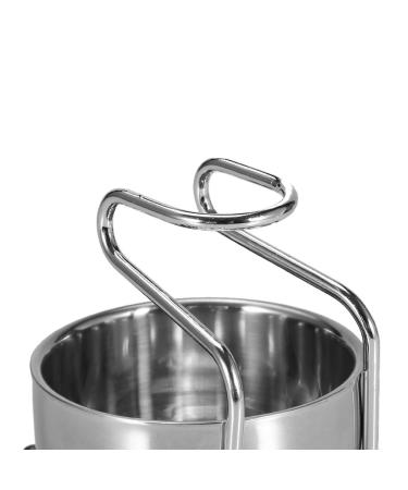 Premium Stainless Steel Shaving Set - Classic Wet Shave Brush Holder & Bowl Stand for Men - Buy Online on SooperMarket.com
