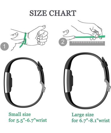 Tobfit Sport Bands Compatible with Fitbit Charge 2  4 Pack  Replacement Wristbands for Women Men  Small/Large Black/Plum/Blue/Grey Small - Buy Online on SooperMarket.com