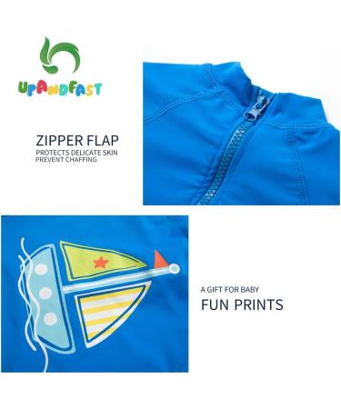 UPF 50+ Baby Boy Swimwear Set with Sun Hat | 18-24 Months Sailboat Design - Buy Online on SooperMarket.com