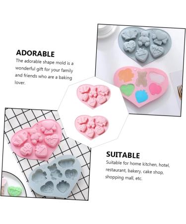 Alipis Chocolate DIY Mold 2pcs Cake Silicone Mold Silicone Molds Chocolate Cake Mold Baking Supply Donut Dog Biscuits 3D 20.7x15.2cm Pink - Buy Online on SooperMarket.com