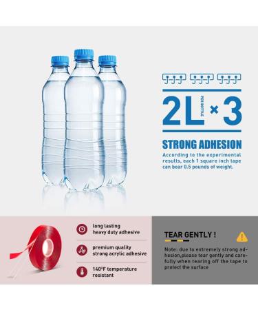 VERSAF Double Sided Tape Heavy Duty - 1/2 10'Â Acrylic Strong Adhesive Removable Double Sided Mounting Tape Clear for Carpet Fix/Home Office Wall/DIY Crafts/Poster/LED Lights/Car Glass Decor - Buy Online on SooperMarket.com