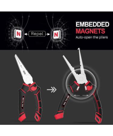 SNAIL TRAIL 7'' Split Ring Saltwater Fishing Pliers with Sheath & Lanyard  Hook Remover Gear  Fish Lip Gripper Grabber  Side Wire Cutters  Crimping Tools  Catfish Tackle Equipment A: Pliers - Buy Online on SooperMarket.com