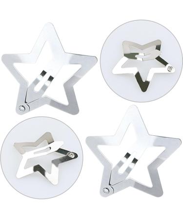 Star Hair Clips 20 Pieces Small Metal Snap Hair Clips Hair Barrettes Hair Accessories Silver - Buy Online on SooperMarket.com