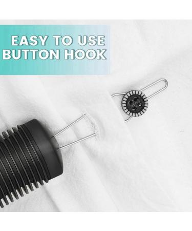 kzxbty 2Pcs Button Helper Tool Button Hook Tool Dress Zipper Pull Helper with Non-Slip Grips to Help with Shirts Coats Button Hook Aids for the Elderly and Arthritic - Buy Online on SooperMarket.com