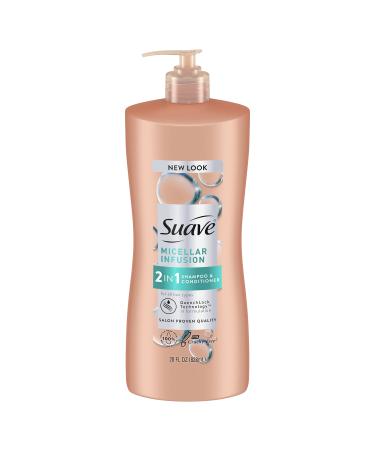Suave 2 in 1 Shampoo and Conditioner Cleanse and Condition Micellar Infusion Shampoo and Conditioner 2 in 1 For All Hair Types 28 oz