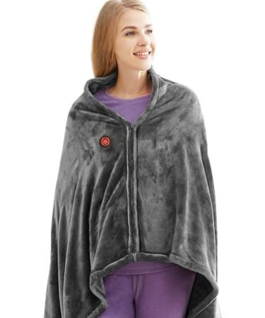 Buy GfRGFH Portable Heating Ceiling | Washable Coral Fleece Wrap | Safe Carbon Fiber | 3-Speed Temp | Soft & Warm Heating Scarf Blanket - Buy Online on SooperMarket.com