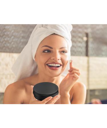 20-Pcs Axe Sickle 1oz Aluminum Tin Jars | Leak Proof Cosmetic Containers with Screw Lids for Salves, Lip Balm | 30mL Black - Buy Online on SooperMarket.com