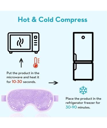 Gamufw Cooling Eye Mask Hot Cold Therapy Gel Eye Mask for Puffy Eye Migraine Relief Headache Dark Circles Dry Eyes Swollen Eyes Sinus Pain (Purple) - Buy Online on SooperMarket.com