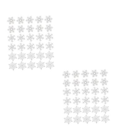 60 Pcs Christmas Snowflake Stickers Snowflake Crafts Diy Crafts Decoration Ceiling Patch