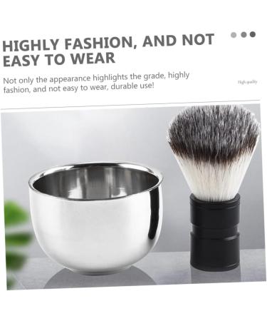 Beavorty 2 STK Impact Bowl Tools for Men | Stainless Steel Shaving Soap Container | Rabbit Ears Bubble Bowl for Home Shaving | 7.3x5cm Silver - Buy Online on SooperMarket.com
