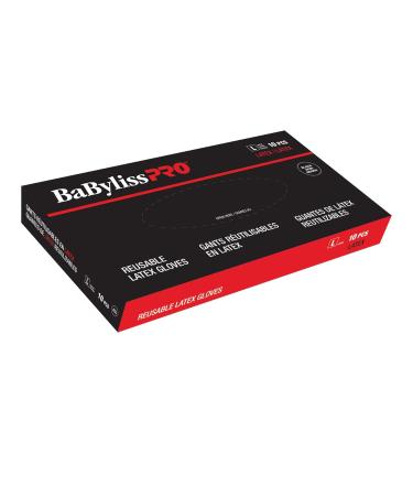 BaBylissPRO Reusable Black Satin Latex Gloves for Salon Hair Colouring 10 per box M (Pack of 2) - Buy Online on SooperMarket.com