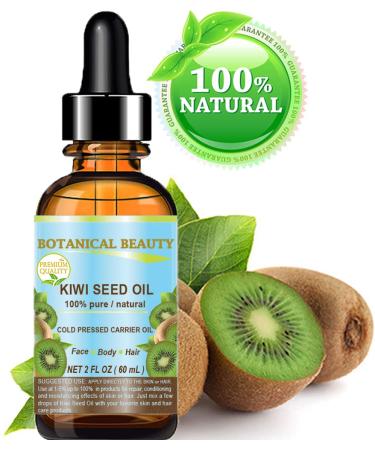 Kiwi Seed Oil - 100% Pure Virgin Cold Pressed Carrier Oil for Face, Skin, Body, Hair, Nails - 2 fl.oz (60ml) by Botanical Beauty - Buy Online on SooperMarket.com