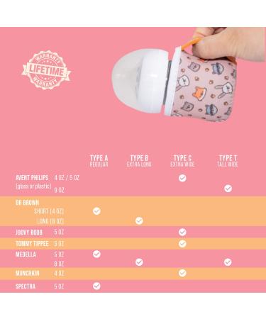 Milkboozii 4oz to 5oz Baby Glass Bottle Sleeve Reusable with Handle Neoprene Holder Moisture  Non-Slip Grip Insulator Covers for Natural Philips Avent Bottle (C   Wide Neck  White Marble) C - Wide Neck White Marble - Buy Online on SooperMarket.com