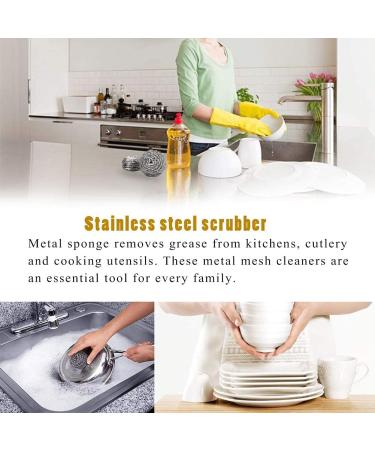 20-Piece Stainless Steel Pot Cleaner Set - High-Performance Spiral Scour Pads for Pans Grills & Stoves - Durable Silver Cleaning Solution - Buy Online on SooperMarket.com