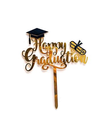 Graduation Cap Cake Topper Acrylic Pick Gift Son Daughter Classmate Friends Bachelor Cap Acrylic Cupcake Topper Graduation Cake Decoration
