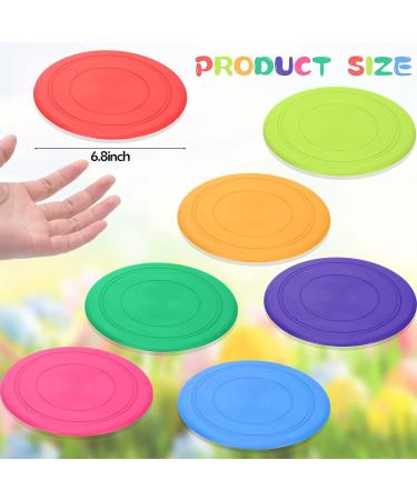28 Pcs Colorful Soft Flying Discs for Kids & Pets - Bulk Rubber Disk Flyer Toy for Backyard Games & Parties - 7 Colors - Buy Online on SooperMarket.com