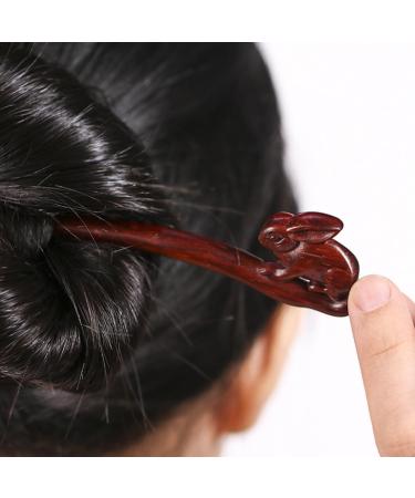 Sosoport Rabbit Hairpin Wedding Hair Chopstick Tassel Hair Fork Hair Accessories for Women Wedding Hair Accessory for Women Hair Chopsticks for Women Wooden Literature and Art Headgear Miss - Buy Online on SooperMarket.com