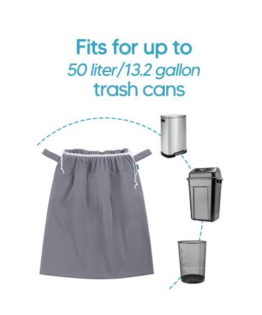 Teamoy 2 Pack Pail Liner for Cloth Diapers Reusable Diaper Pail Bag with Elastic Band and Drawstring Fits for 13.2 Gallon Trash Can and Diaper Pails Gray Gray+Gray - Buy Online on SooperMarket.com