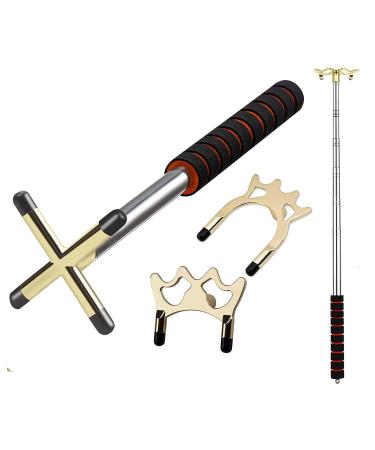 Sarybei Retractable Pool Bridge Billiards Cue Stick Bridge - with 3 Pieces Removable Brass Bridge Head - Billiards Pool Cue Accessory for Pool Table Pool Game Pool Competition