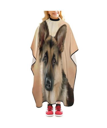 German Shepherd Dog Barber Cape Professional Hair Cutting Cape Cute Haircut Apron for Boys Girls