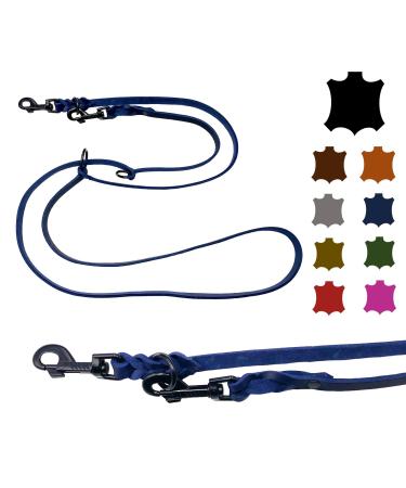 Dog liner Small dogs / large dogs black hooks 2m / 2.40m / 2.80m / 3.50m / 5m Double linen adjustable (2m x 8mm navy blau) 2m x 8mm navy