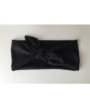 Black Knotted Bow Headband Bow Head Wrap Women's Headband Fashion Hair Band Makeup Wide Plain Headbands Elastic Head Wrap Hair Accessories for Daily Wearing Dating Sports - Buy Online on SooperMarket.com