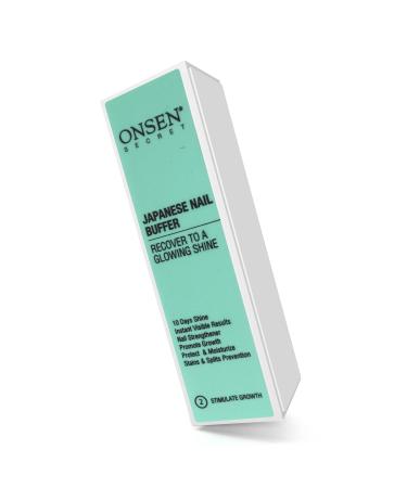 Onsen Secret Professional Nail Buffer, Ultimate Shine Nail Buffing Block w/ 3 Way Buffing Methods (Pack of 1) Japanese Nail Buffer 1 Pack