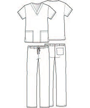 Vital Threads Unisex Scrubs Set V-Neck Top & Drawstring Pant VT509C - Medium Black - Buy Online on SooperMarket.com