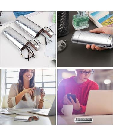 2 Pcs Aluminum Lattice Glasses Case for Small Frame - Silver - Buy Online on SooperMarket.com