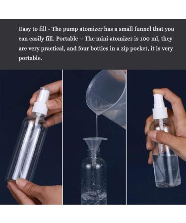 Refillable Portable Spray Bottle - 6 x 50ml Plastic Atomizer for Air Travel & Outdoor Sports - Buy Online on SooperMarket.com
