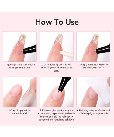 Newly Upgraded Quick Drying Nail Glue & Remover Kit - Long Lasting Press On & Fake Acrylic Nails - No UV Lamp Needed - Buy Online on SooperMarket.com