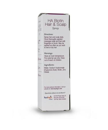 Hyalogic Biotin Hair Thickening Spray with Hyaluronic Acid - Promotes Thicker, Fuller Hair and Healthy Scalp | Clean Ingredients | Fragrance-Free | Gluten & Cruelty Free - 4 fl oz - Buy Online on SooperMarket.com