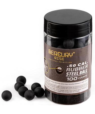 Mercury Rise .50 Cal Rubber Steel Balls - 100 Count for Self Defense Training Pistol Paintball Gun - Buy Online on SooperMarket.com