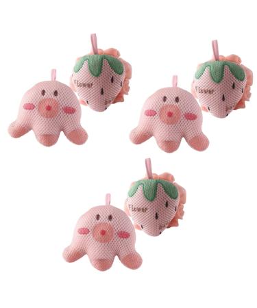 NOLITOY 6 Pcs Cartoon Bath Ball Loofahs for Shower Bath Shower Sponge Bath Loofah Bathroom Shower Loofah Shower Puff Shower Body Scrubber Bath Sponge Shower Sponge for Women Shower Ball