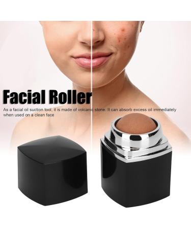 Mini Portable Facial Roller Volcanic Stone Oil Absorbing Ball for Skincare Reusable Facial Skin Care Tools for Exquisite Makeup Easy Cleaning Makeup Beauty Accessories for Female Girls(Black) - Buy Online on SooperMarket.com