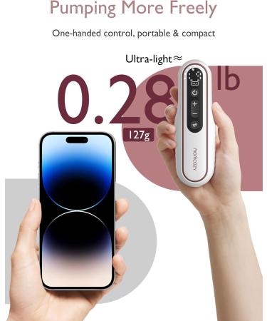 MomcoZy Ultra-Light Milk Pump V2 | Portable Double Electric Pump 27 Combinations Low-Noise & Pain-Free | Dusty Rose Flanges 17/19/21/27 mm - Best for On-the-Go Moms - Buy Online on SooperMarket.com