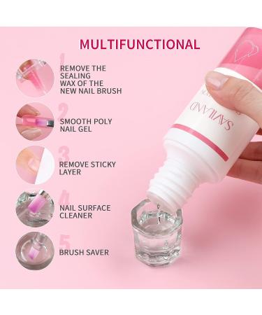 Saviland 150ML Slip Solution Poly Gel Kit for Nail Art - Anti-Stick Liquid with Nail Brush & Clips - Manicure Starter Set for DIY Home & Salon Use - Buy Online on SooperMarket.com