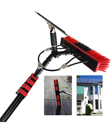 Water Fed Pole Outdoor Window Cleaner Water Fed Brush W/Squeegee Window Cleaning Solution with Extension Pole for Indoor/Outdoor Glass 35cm Brush Head 12M/39FT
