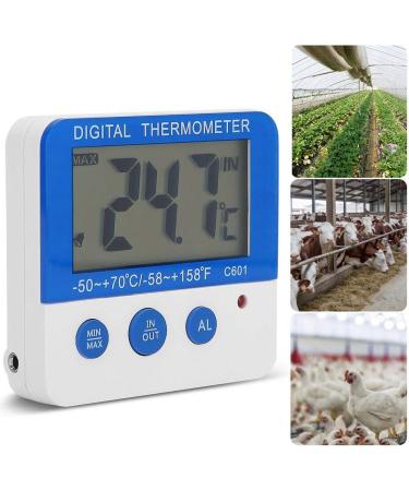 GOTOTOP Mini Alarm Thermometer Electronic Thermometer Instant Reading Large LCD Display Screen ABS Livestock Farm Indoor Outdoor (-50 + 70 ) - Buy Online on SooperMarket.com