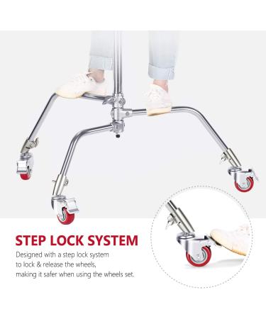 Neewer 3-Pack Swivel Caster Wheels Set | Durable Metal Construction | Rubber Base | Compatible with Neewer C Stand - Buy Online on SooperMarket.com